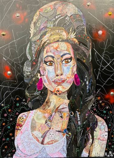 Original Abstract Pop Culture/Celebrity Collage by Moira Mcainsh