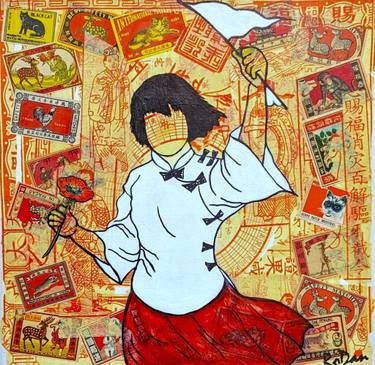 Original Abstract Culture Mixed Media by Robyn Dansie