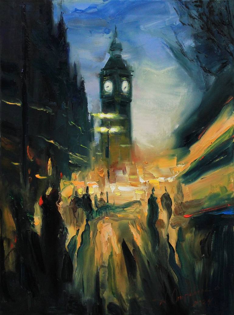Original Expressionism Architecture Paintings by Alisa Onipchenko-Cherniakovska