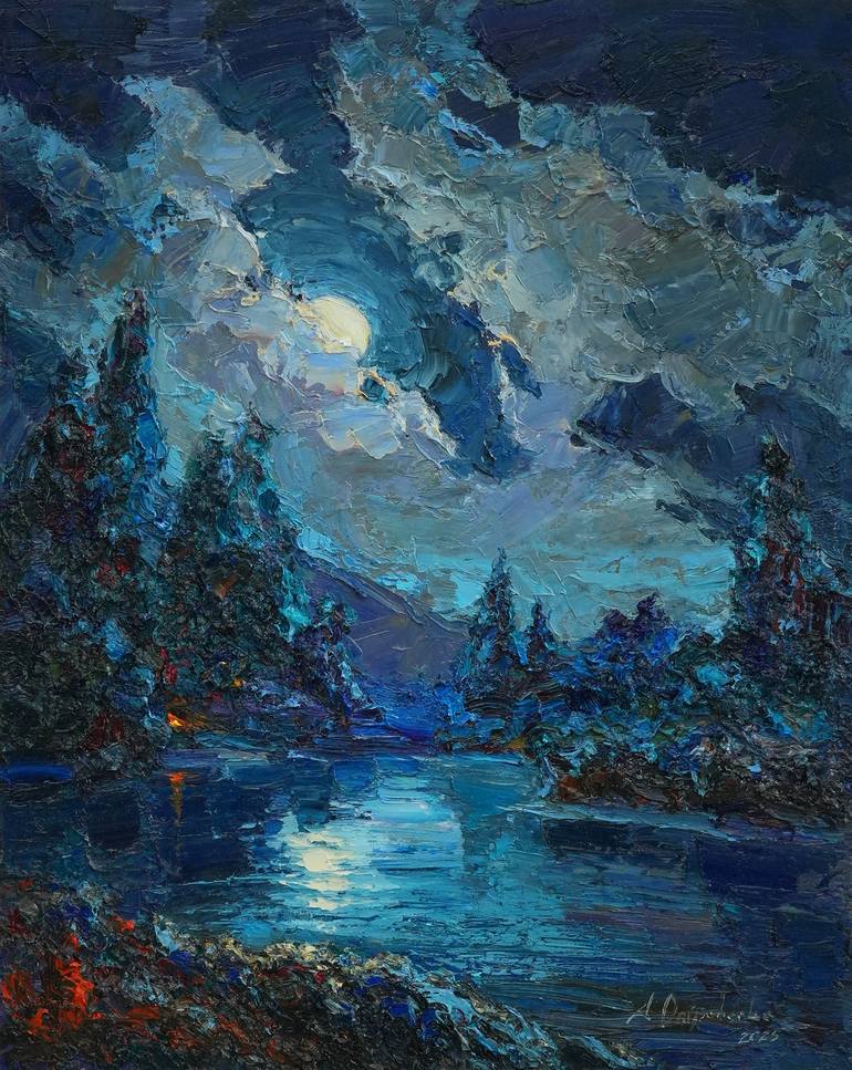 Original Contemporary Landscape Paintings by Alisa Onipchenko-Cherniakovska