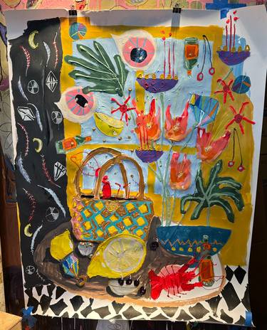 Original Abstract Expressionism Still Life Paintings by Spooky Harris