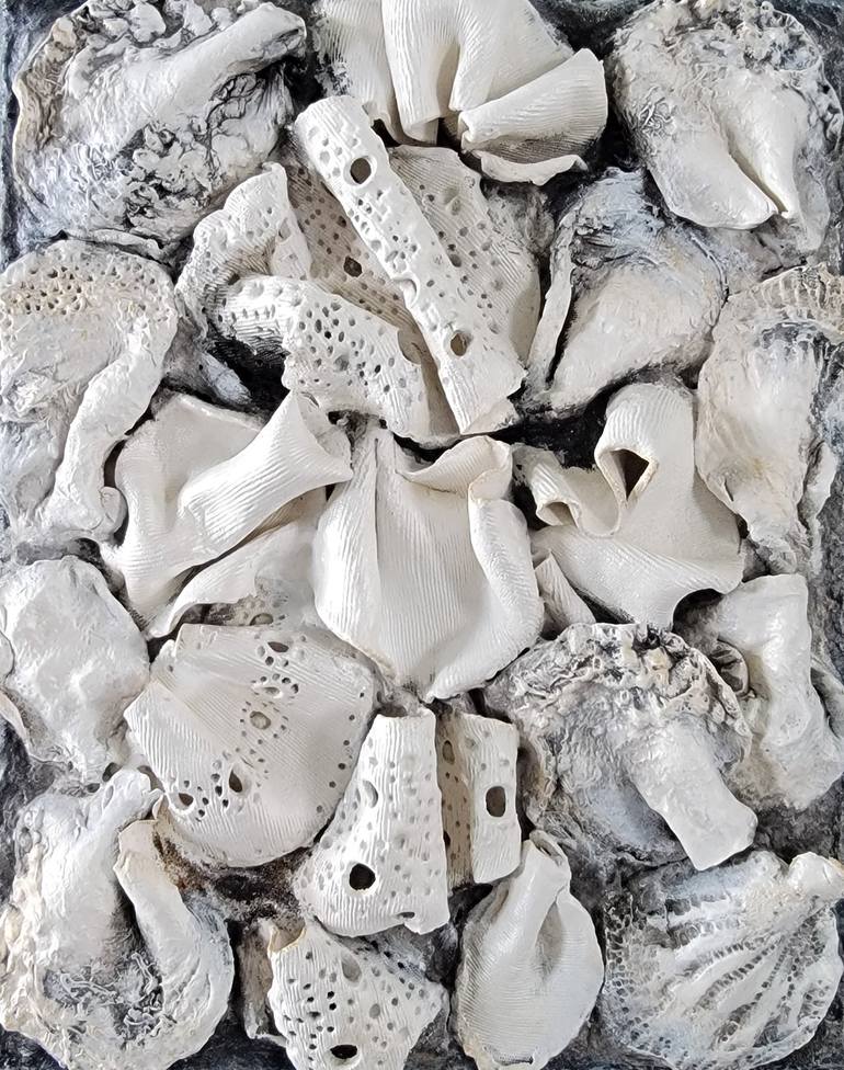 Original Abstract Seascape Sculpture by Sana Shaw