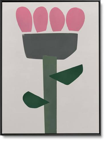 Original Art Deco Floral Paintings by Daniel Bautista