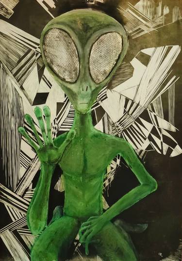 Original Abstract Pop Culture/Celebrity Mixed Media by Cyprian Holownia