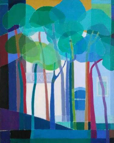 Original Figurative Tree Paintings by Mireille Rolland