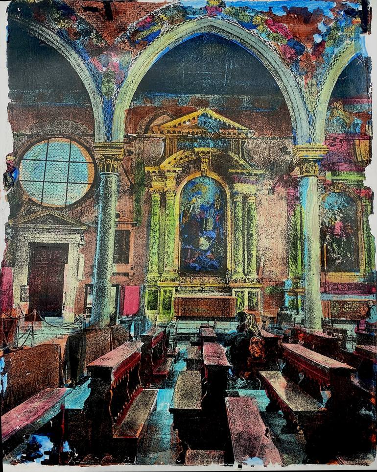 Print of Expressionism Architecture Printmaking by Jessica Russo Scherr