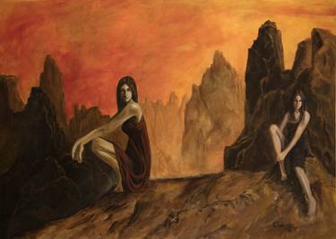 Original Figurative Women Painting by Frank Caruso