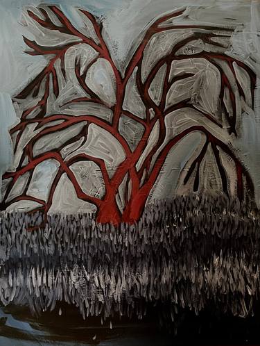 Original Abstract Tree Paintings by Xenia Toth