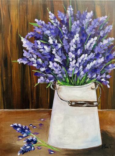 Original Contemporary Floral Painting by Alina Tanase