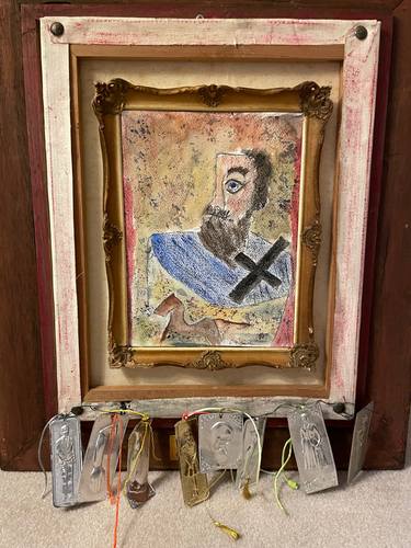 Original Figurative Religious Mixed Media by Liz Savedes