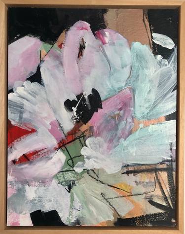 Original Abstract Floral Paintings by Yuan Hickman