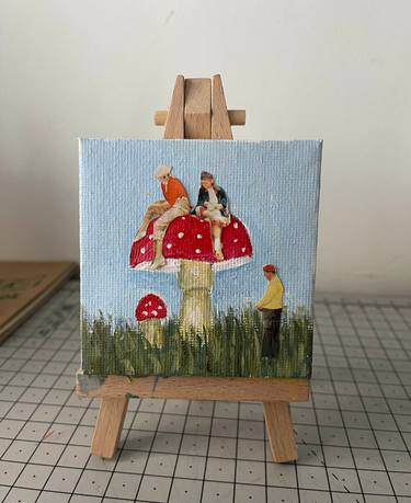Original Surrealism Garden Mixed Media by Maya Land