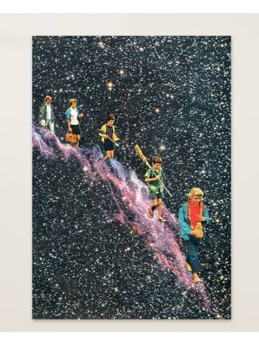 Original Surrealism Outer Space Mixed Media by Maya Land