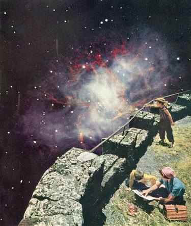 Original Conceptual Outer Space Collage by Maya Land