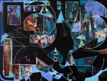 Original Conceptual Abstract Mixed Media by Carol Weinberg