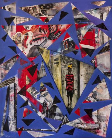 Original Abstract Expressionism Graffiti Collage by Carol Weinberg