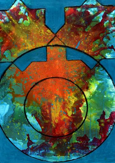 Original Abstract Education Mixed Media by Juliette Kalse