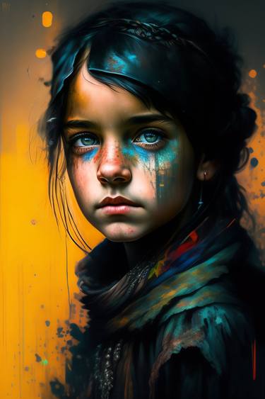 Original Abstract Portrait Digital by Dmitry O
