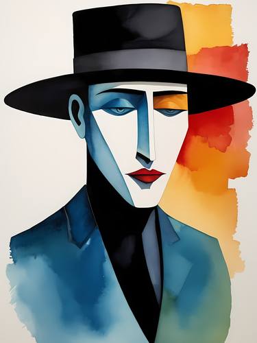 Original Abstract Portrait Digital by Dmitry O