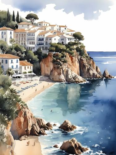 Original Abstract Beach Digital by Dmitry O