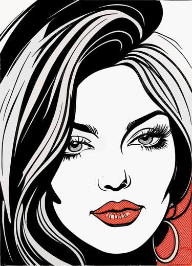 Original Abstract Portrait Digital by Dmitry O