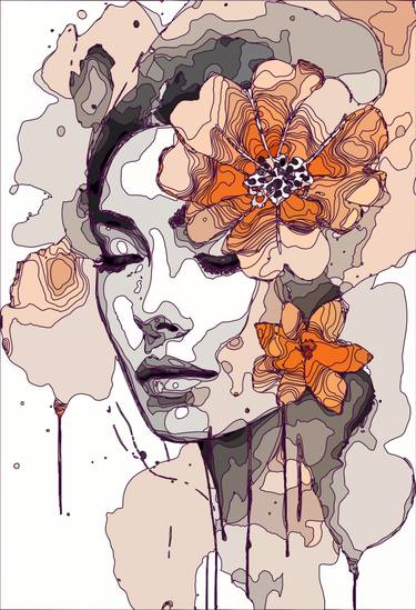 Original Abstract Portrait Digital by Dmitry O