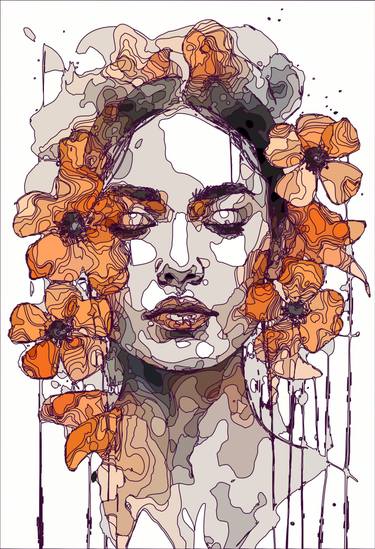 Original Abstract Portrait Digital by Dmitry O