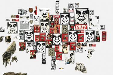 Original Conceptual Graffiti Collage by Egon Zippel