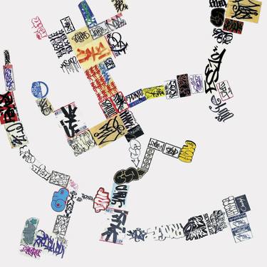 Original Conceptual Graffiti Collage by Egon Zippel