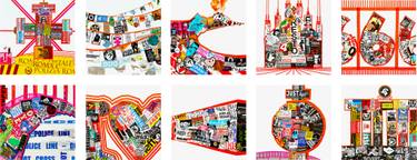 Original Conceptual Graffiti Collage by Egon Zippel