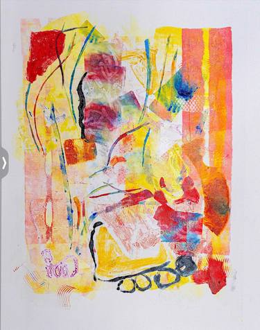 Original Abstract Expressionism Abstract Printmaking by Gail Winbury