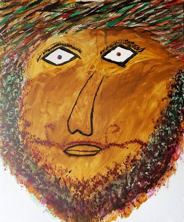 Original Dada Portrait Painting by Patryk Wojciechowski