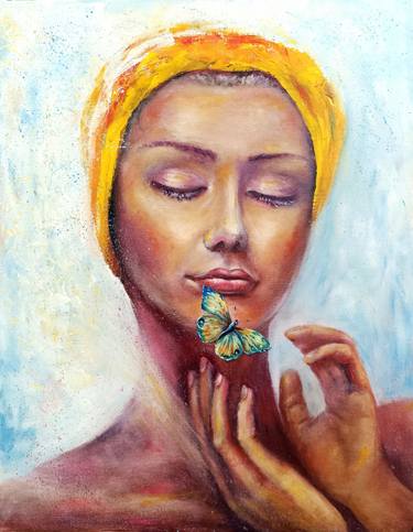 Original Art Deco Women Painting by Natalja Picugina