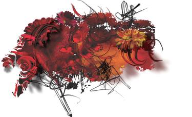 Original Abstract Expressionism Abstract Mixed Media by Luisa Vicente