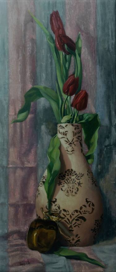 Print of Contemporary Floral Paintings by Tracey Cky