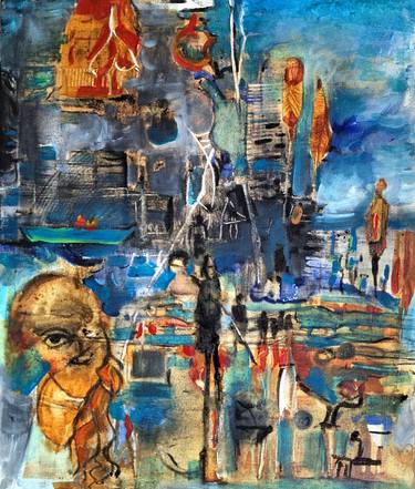 Original Abstract Painting by Socorro Pinky Peralta