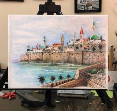 Original Folk Architecture Drawings by Samir Saqallah
