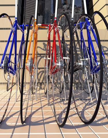 Original Photorealism Bicycle Digital by Juan Aguirre
