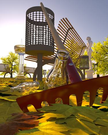 Original Photorealism Garden Digital by Juan Aguirre