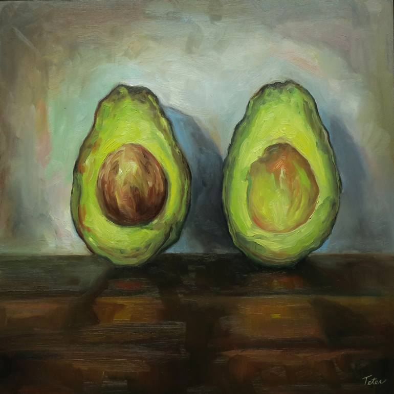 Avocado Still Life Painting by Matthew Teter | Saatchi Art
